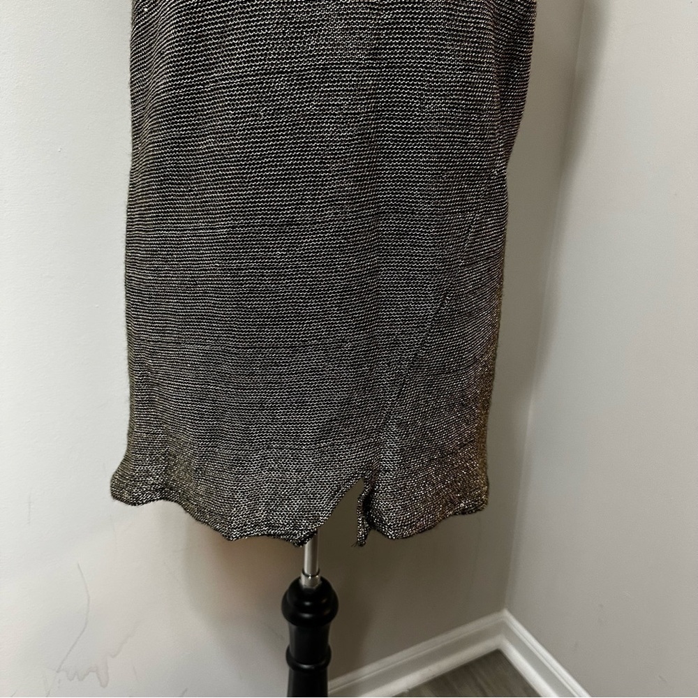 French Connection Metallic Gold Mini Dress in Size 10 - Picture 6 of 9